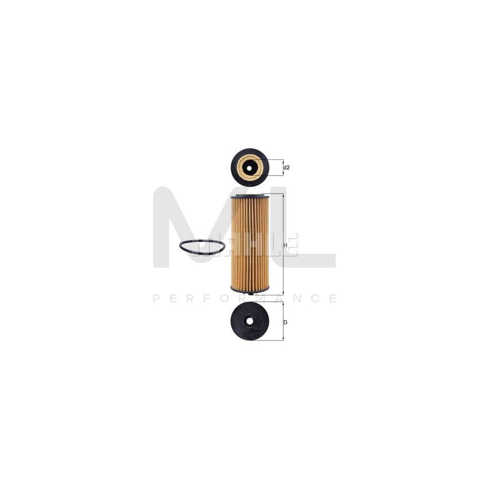 MAHLE ORIGINAL OX 1162D Oil Filter Filter Insert | Performance Parts DirectCar Parts