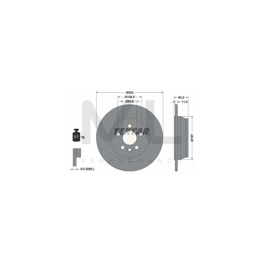 TEXTAR PRO 92283003 Brake Disc for LAND ROVER Freelander 2 Off-Road (L359) Solid, Coated, without wheel hub | Performance Parts Direct Car Parts
