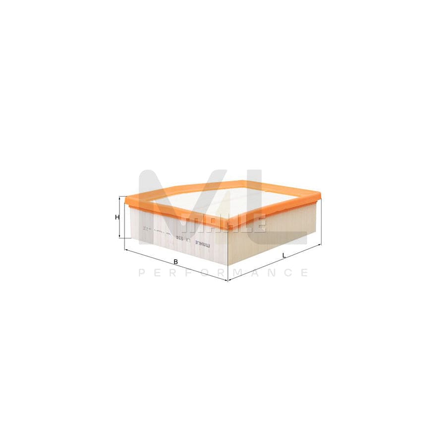 MAHLE ORIGINAL LX 934 Air Filter for VW Phaeton (3D1, 3D2, 3D3, 3D4, 3D6, 3D7, 3D8, 3D9) Filter Insert | Performance Parts DirectCar Parts