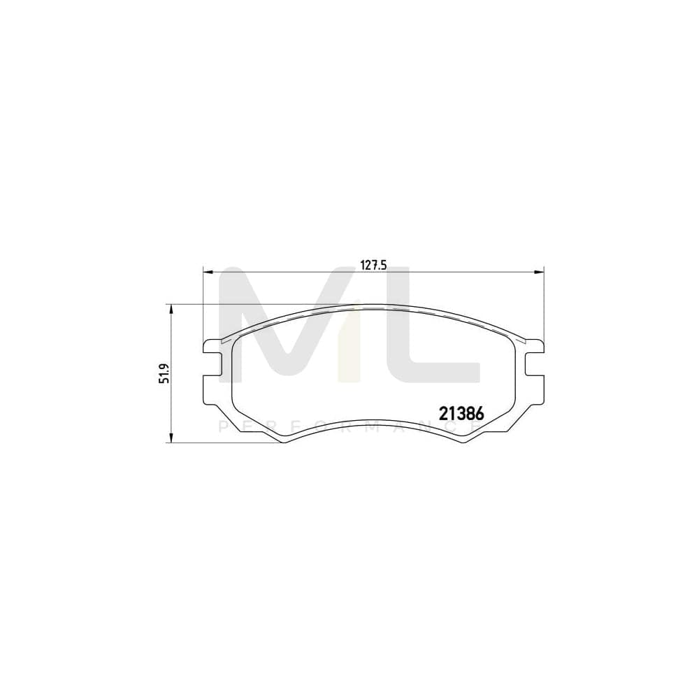 Brembo P 56 028 Brake Pad Set Excl. Wear Warning Contact