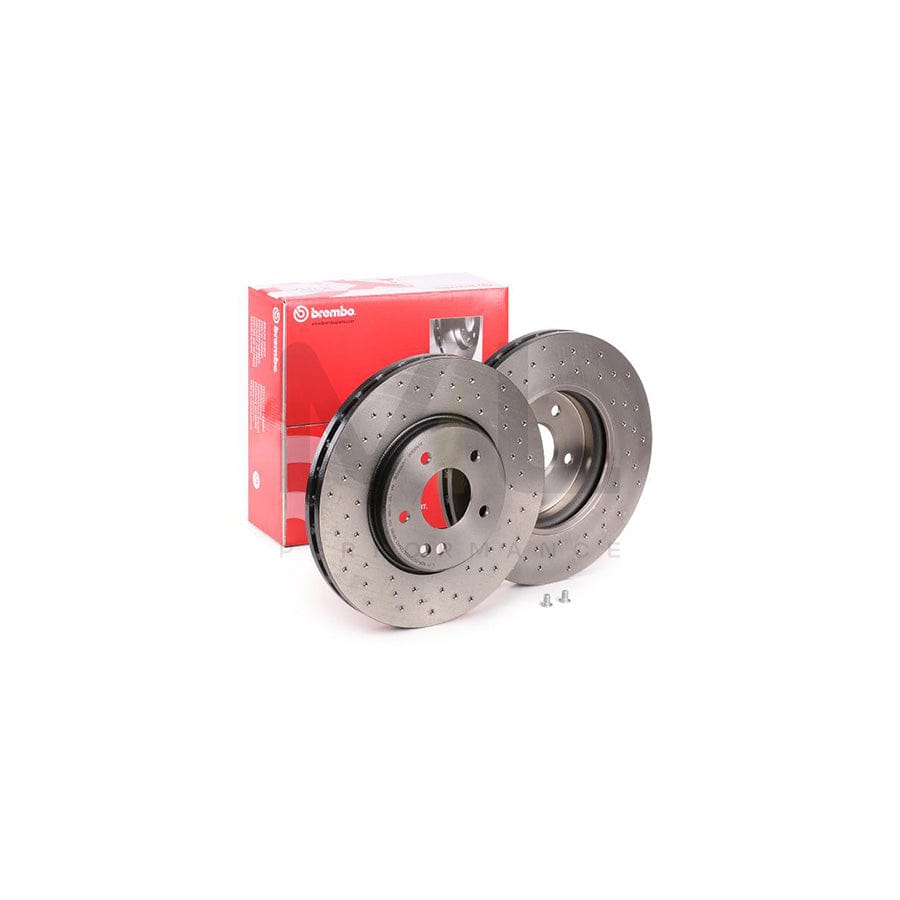 BREMBO XTRA LINE 09.8304.1X Brake Disc Perforated / Vented, Coated, High-carbon, with bolts/screws - 1 piece