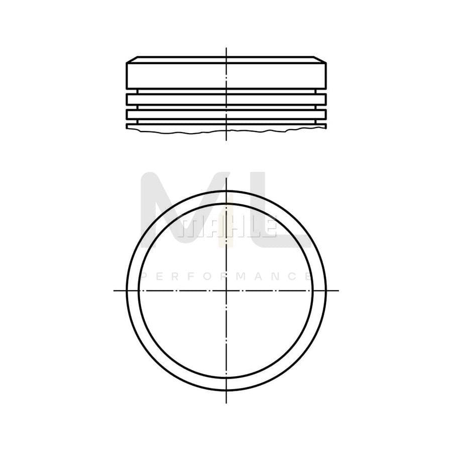 MAHLE ORIGINAL 007 30 03 Piston for FIAT 500 68,2 mm, without cooling duct | Performance Parts DirectCar Parts