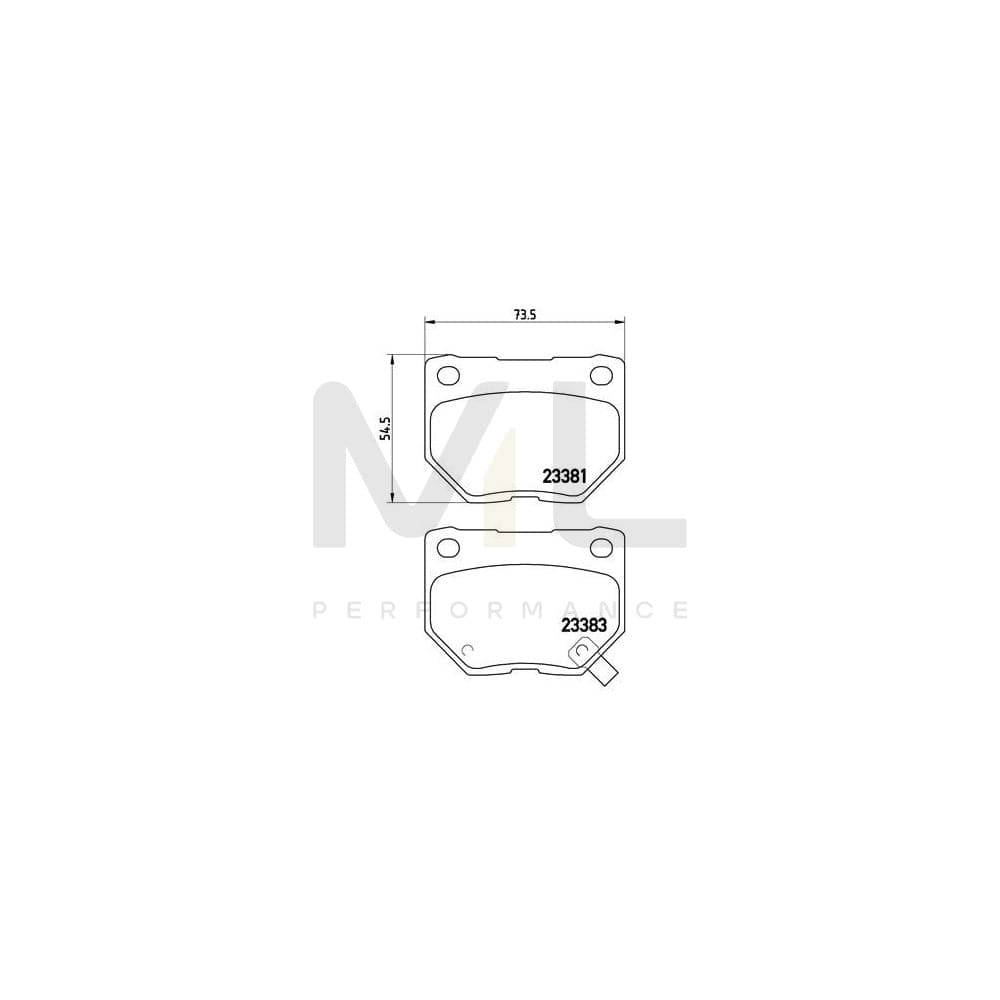 Brembo P 56 054 Brake Pad Set With Acoustic Wear Warning