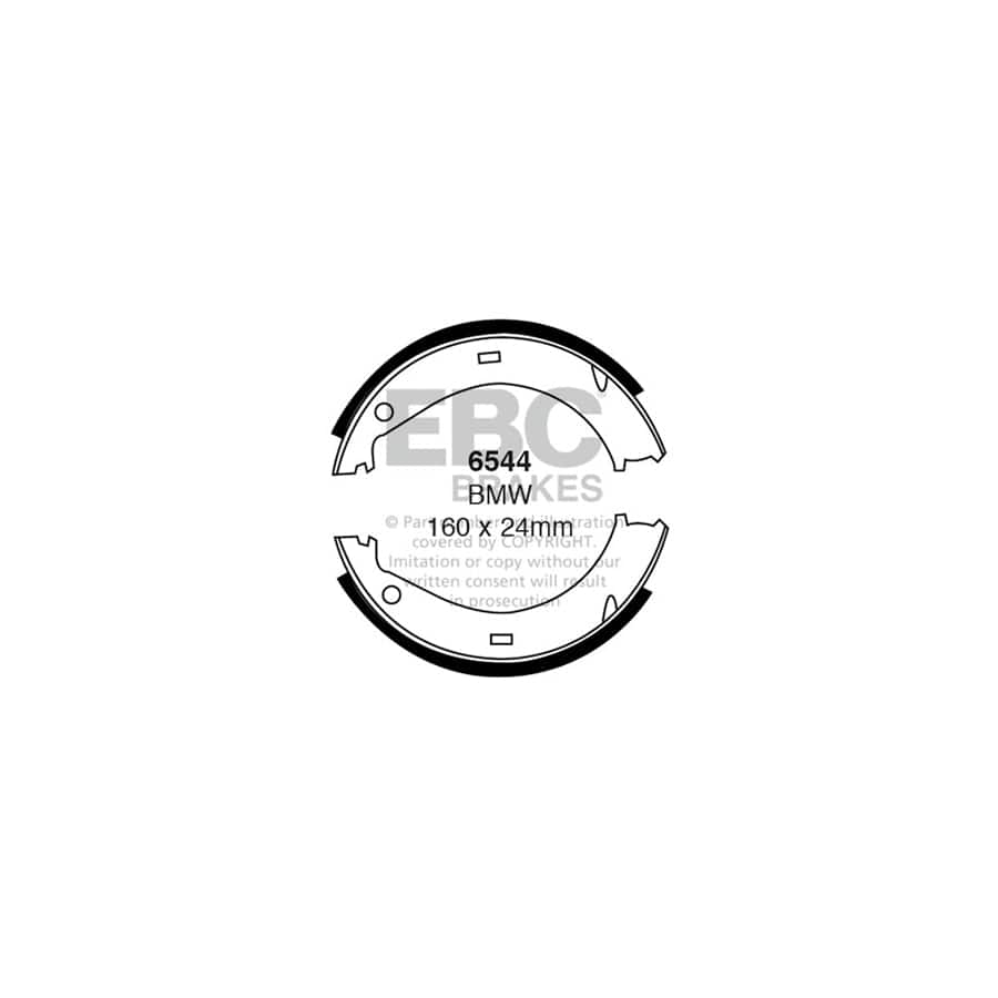 EBC 6544 BMW E36 E85 Rear Brake Shoes (4 pcs.)