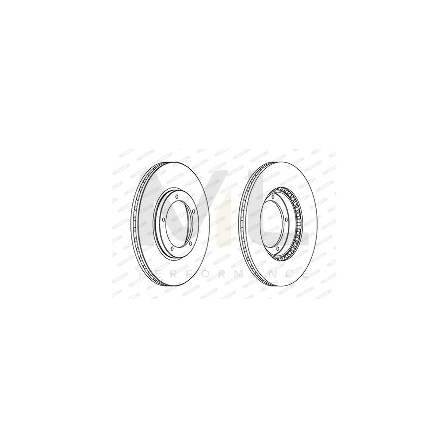 FERODO PREMIER DDF312 Brake Disc Vented, without bolts/screws | Performance Parts Direct Car Parts