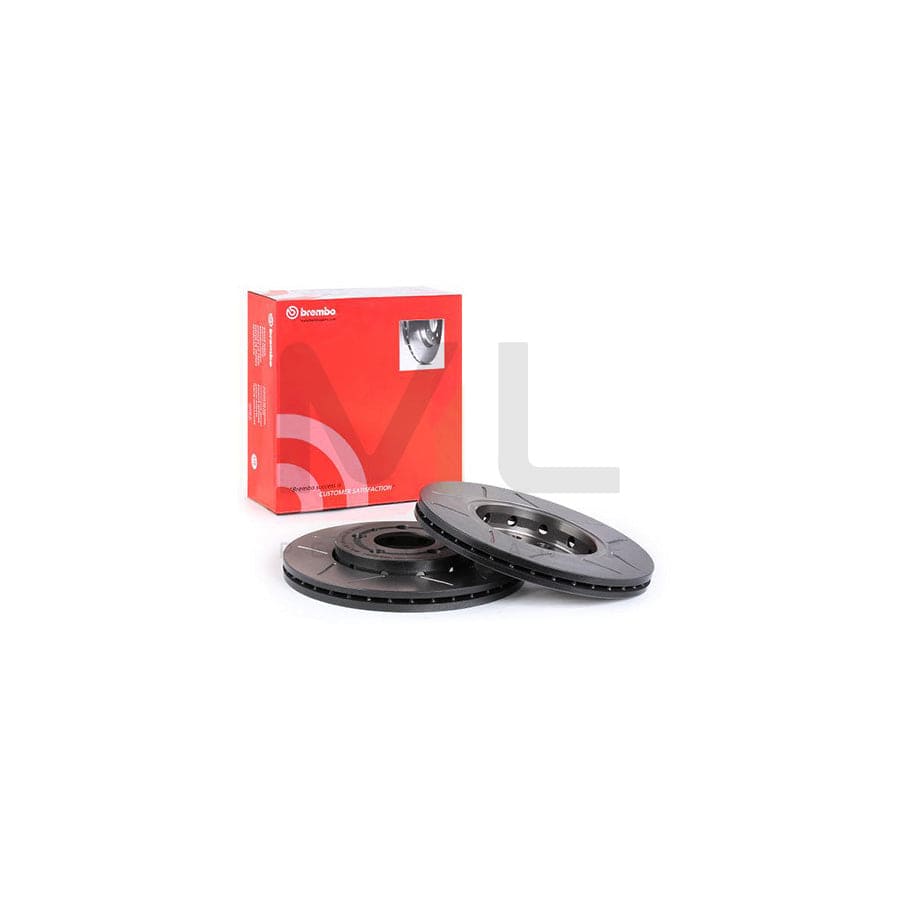 BREMBO MAX LINE 09.7011.75 Brake Disc Internally Vented, Slotted, Coated, High-carbon, with bolts/screws - 1 piece