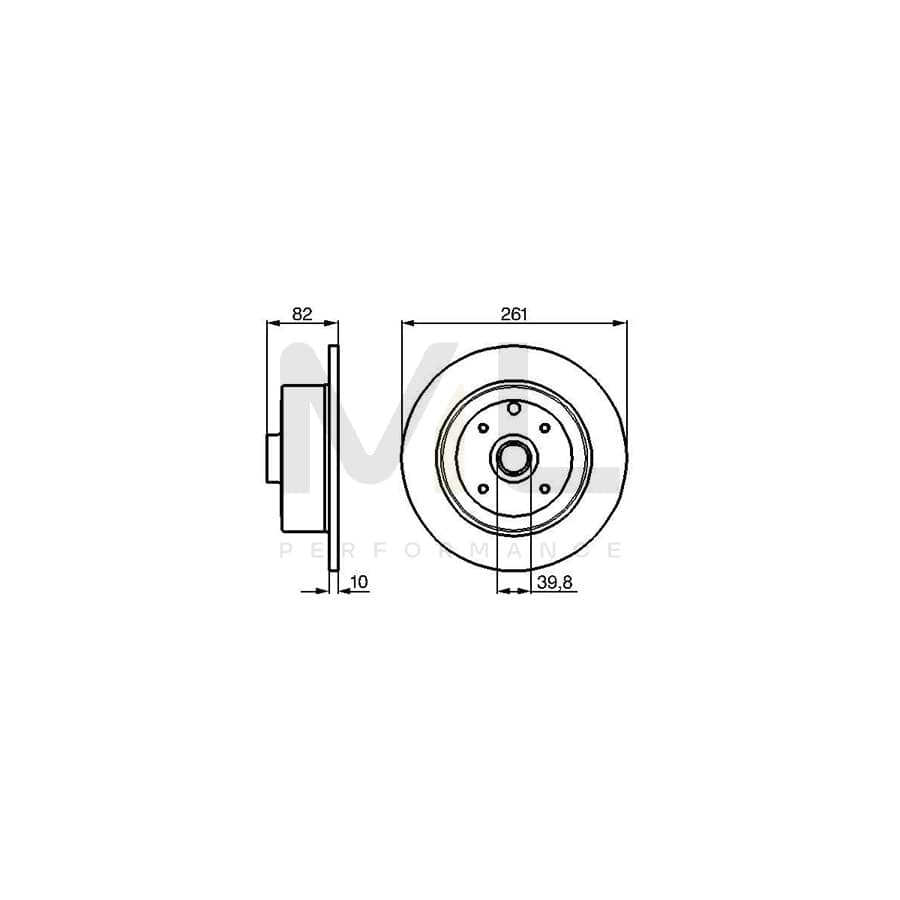 BOSCH 0 986 478 328 Brake Disc Solid, Oiled | Performance Parts Direct Car Parts