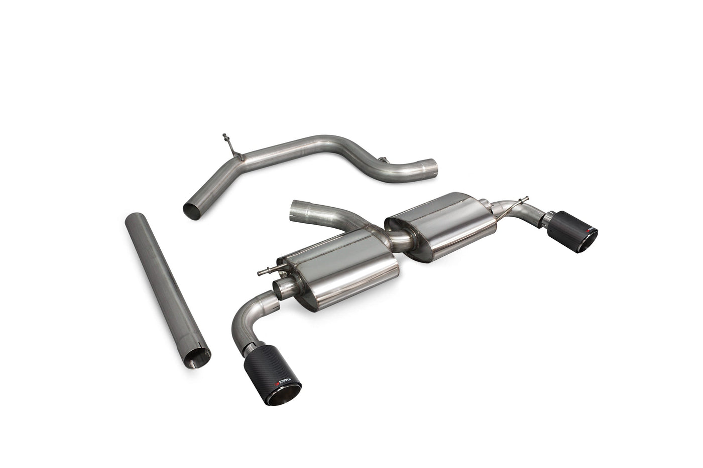 Scorpion SVWS041CF VW Scirocco R Non-Resonated Cat-Back Exhaust System