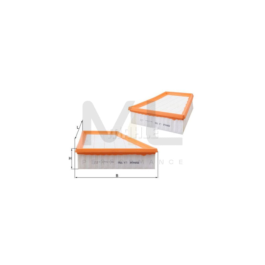 MAHLE ORIGINAL LX 448 Air Filter Filter Insert | Performance Parts DirectCar Parts
