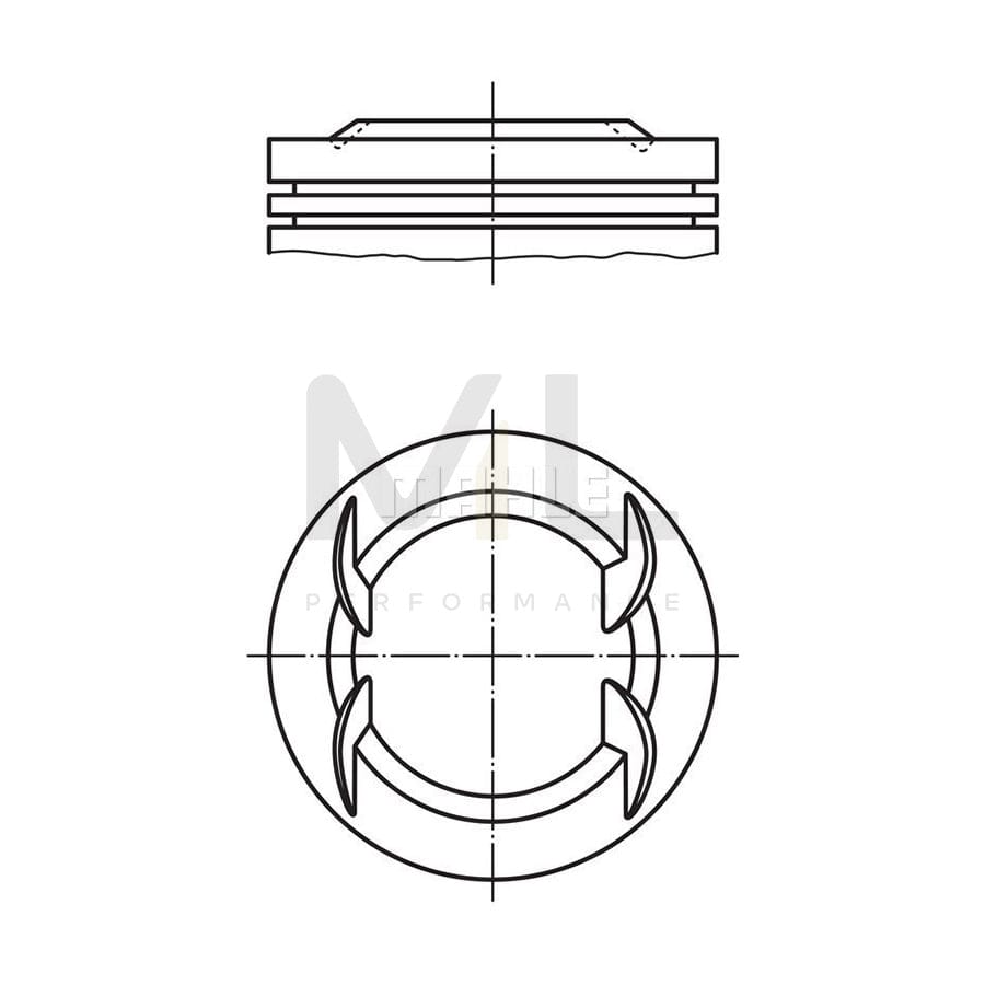 MAHLE ORIGINAL 009 44 00 Piston 82,0 mm, without cooling duct | Performance Parts DirectCar Parts