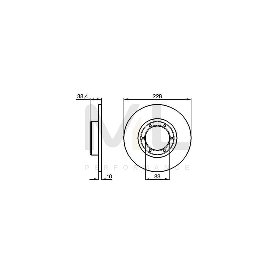 BOSCH 0 986 478 103 Brake Disc Solid, Oiled | Performance Parts Direct Car Parts