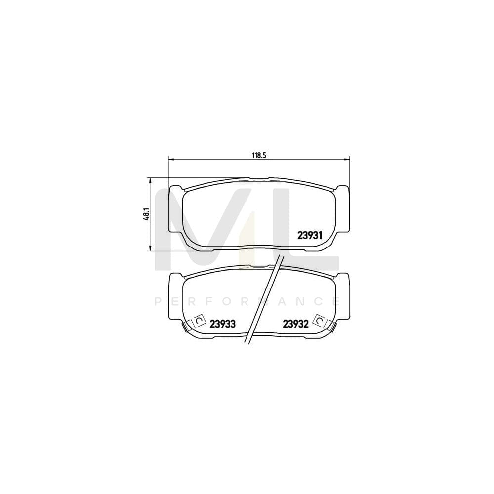 Brembo P 30 057 Brake Pad Set With Acoustic Wear Warning