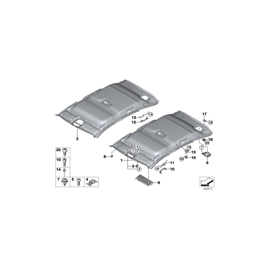 Genuine BMW 51167359950 F48 F45 Grab Handle, Front OYSTER (Inc. X2 28iX, X1 25dX & X2 25iX)