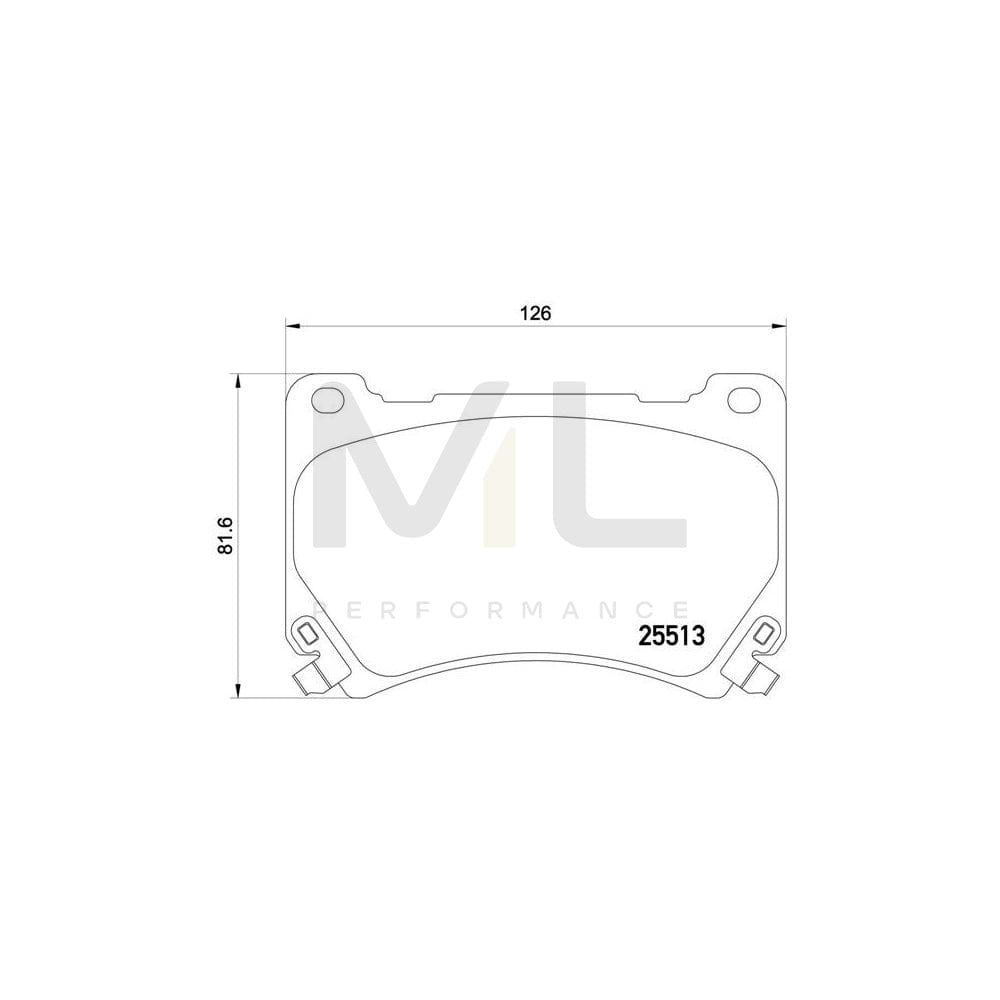 Brembo P 30 052 Brake Pad Set With Acoustic Wear Warning
