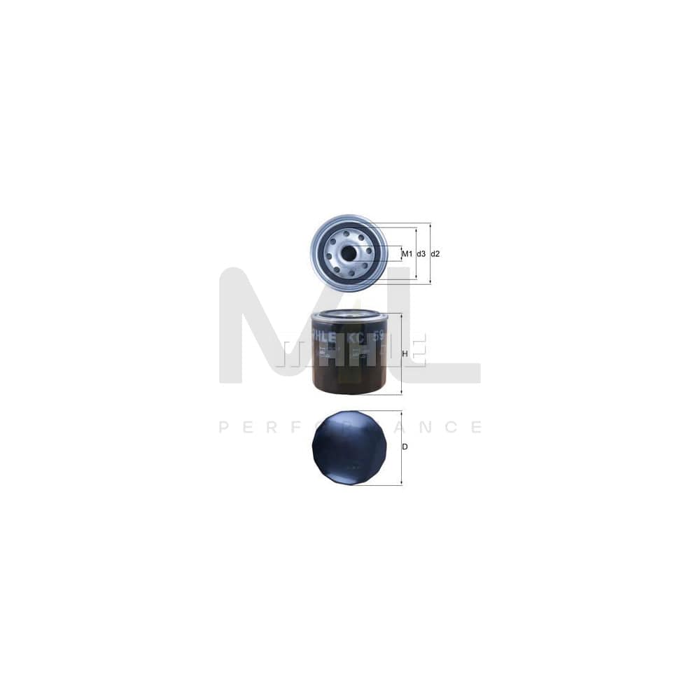 MAHLE ORIGINAL KC 59 Fuel filter Spin-on Filter | Performance Parts DirectCar Parts