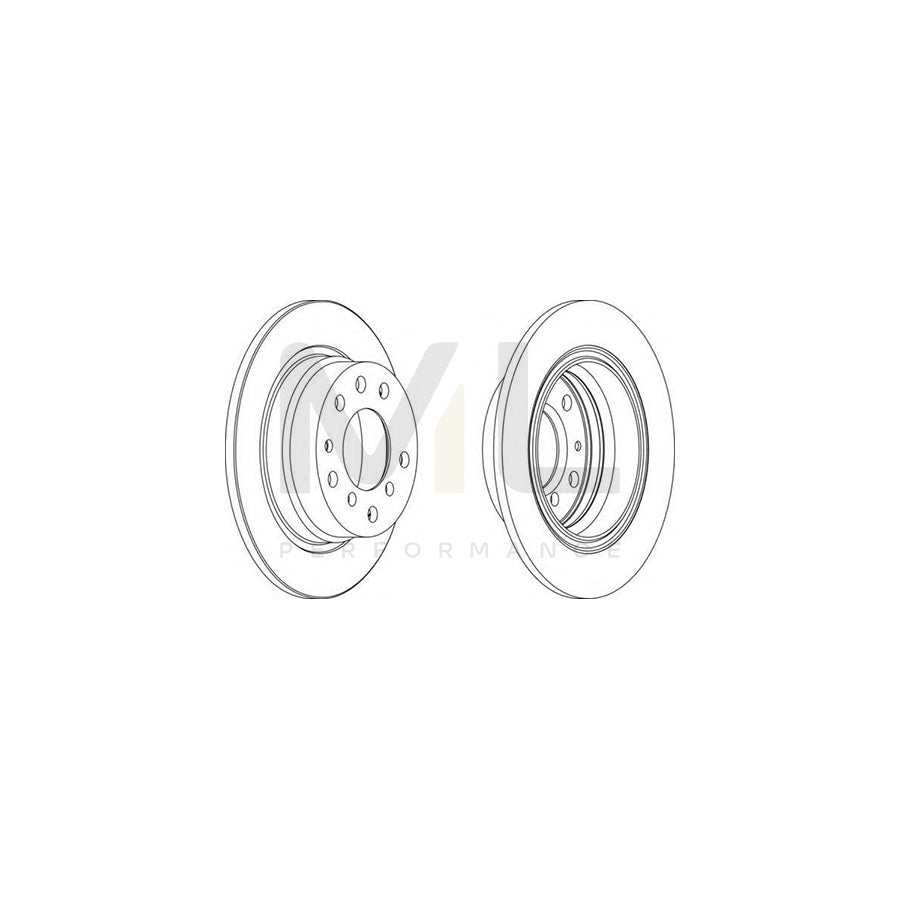 FERODO DDF022-1 Brake Disc Solid, with bolts/screws | Performance Parts Direct Car Parts