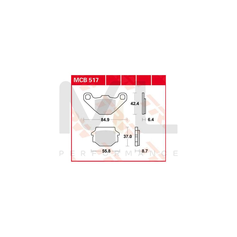 TRW Organic Allround Mcb517 Brake Pad Set | Performance Parts Direct Car Parts