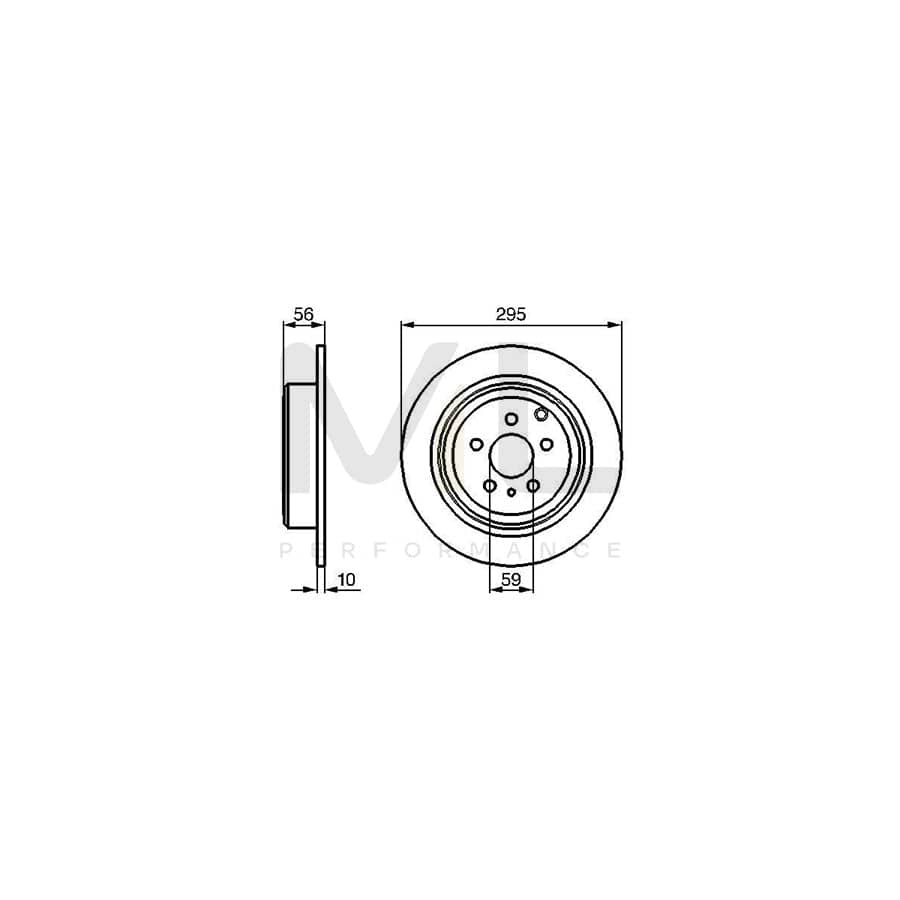BOSCH 0 986 478 435 Brake Disc Solid, Oiled | Performance Parts Direct Car Parts
