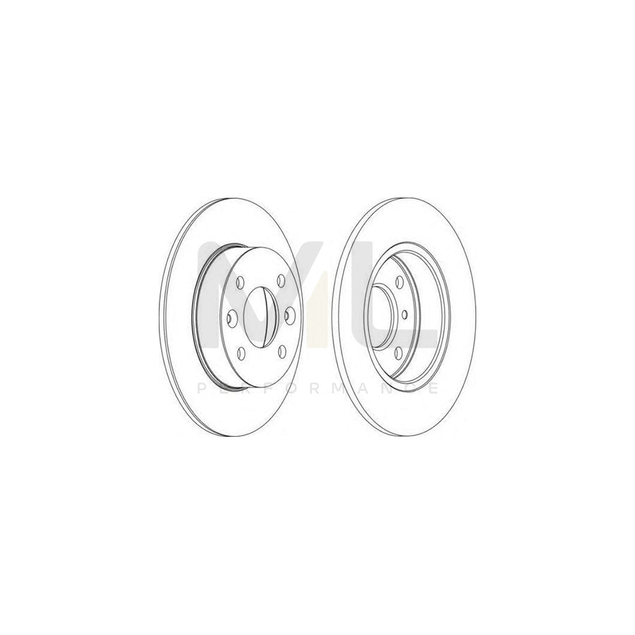 FERODO DDF070-1 Brake Disc Solid, with bolts/screws | Performance Parts Direct Car Parts