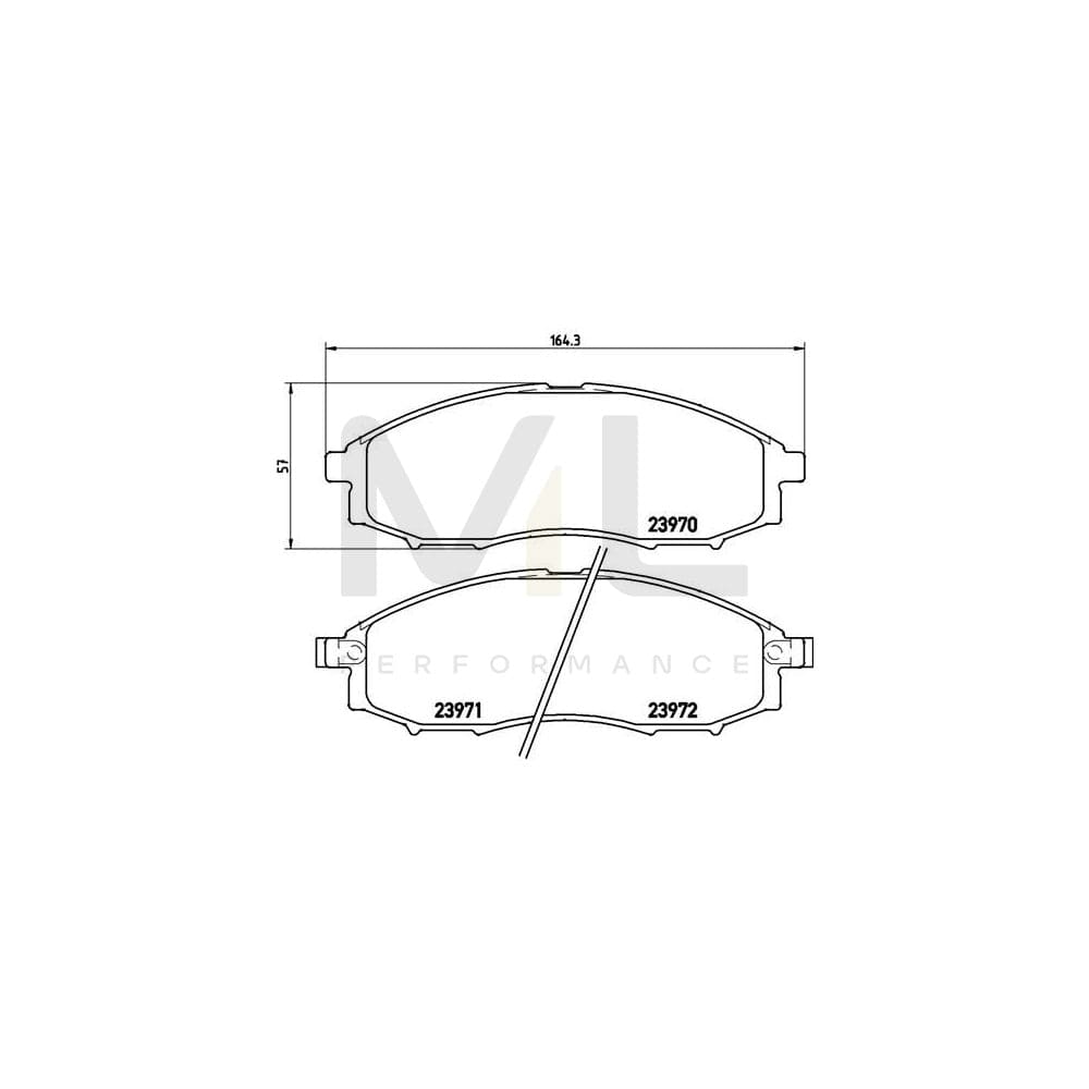 Brembo P 56 049 Brake Pad Set With Acoustic Wear Warning