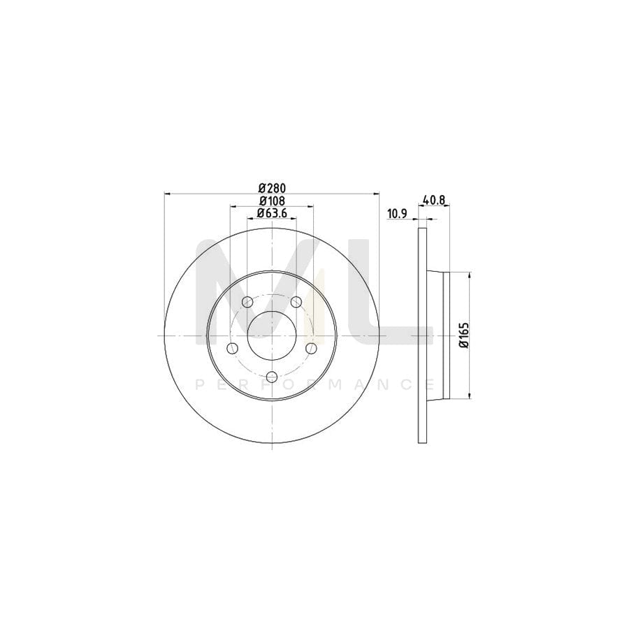 TEXTAR PRO 92133803 Brake Disc Solid, Coated, without wheel hub, without wheel studs | Performance Parts Direct Car Parts