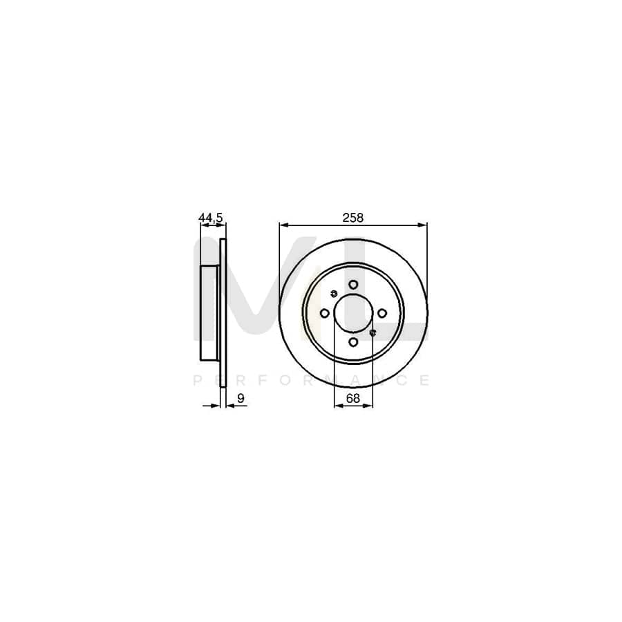 BOSCH 0 986 478 836 Brake Disc Solid, Oiled | Performance Parts Direct Car Parts