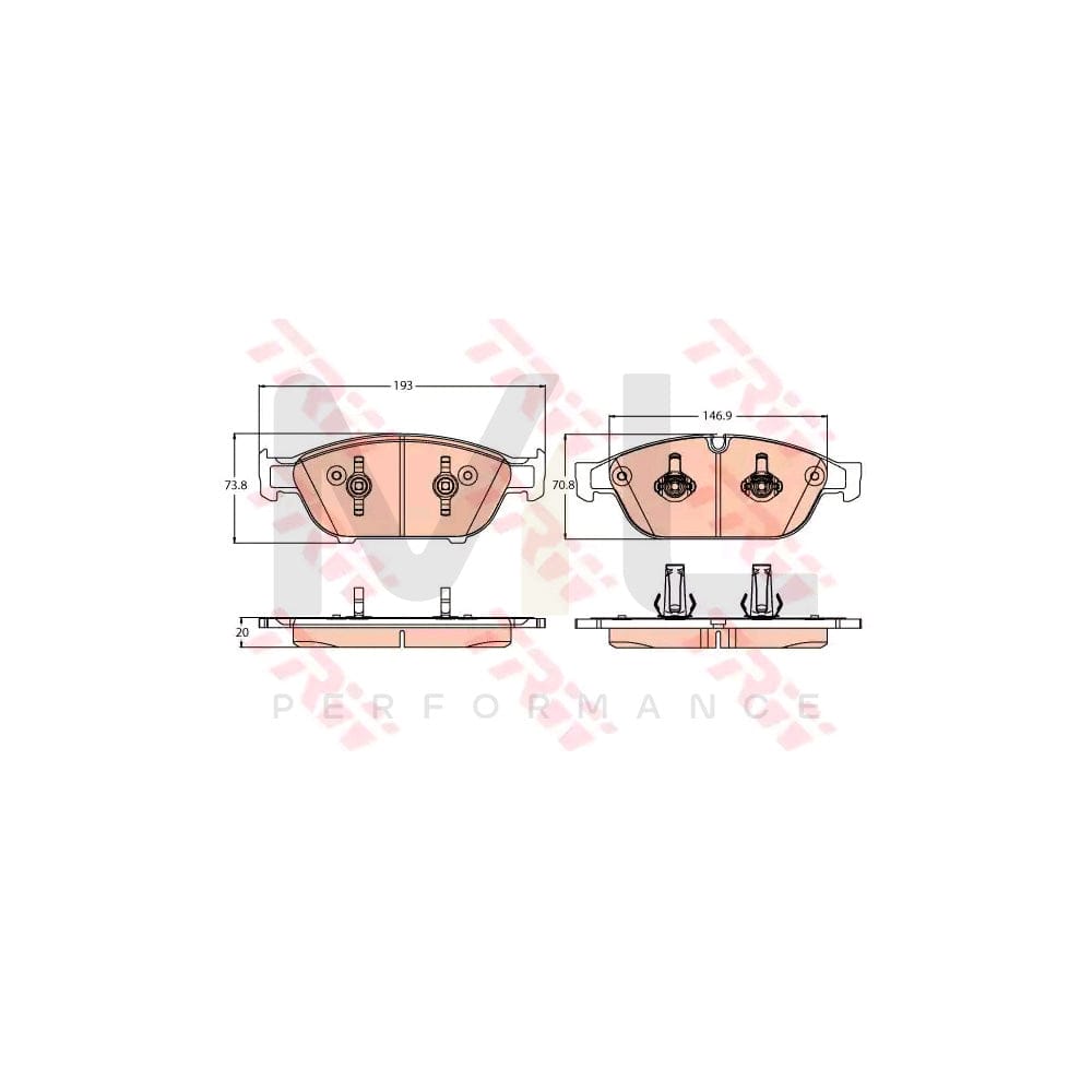 TRW Gdb2113 Brake Pad Set Prepared For Wear Indicator | Performance Parts Direct Car Parts