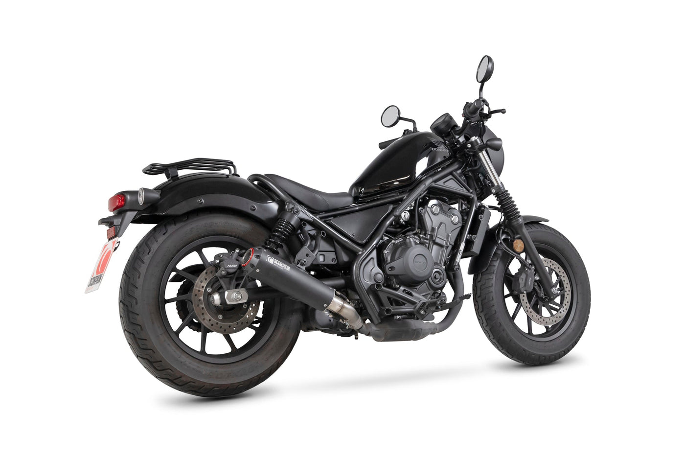 Scorpion PHA197BCER Honda CMX500 (Rebel) Red Power Slip-On - Black Ceramic Coated Sleeve | UK