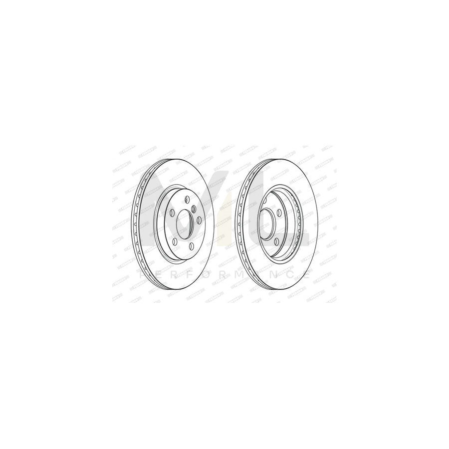 FERODO DDF2613C Brake Disc Vented, Coated | Performance Parts Direct Car Parts