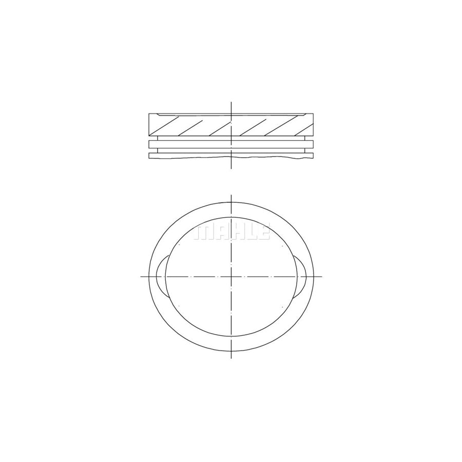 MAHLE ORIGINAL 038 13 02 Piston for VOLVO 850 83,4 mm