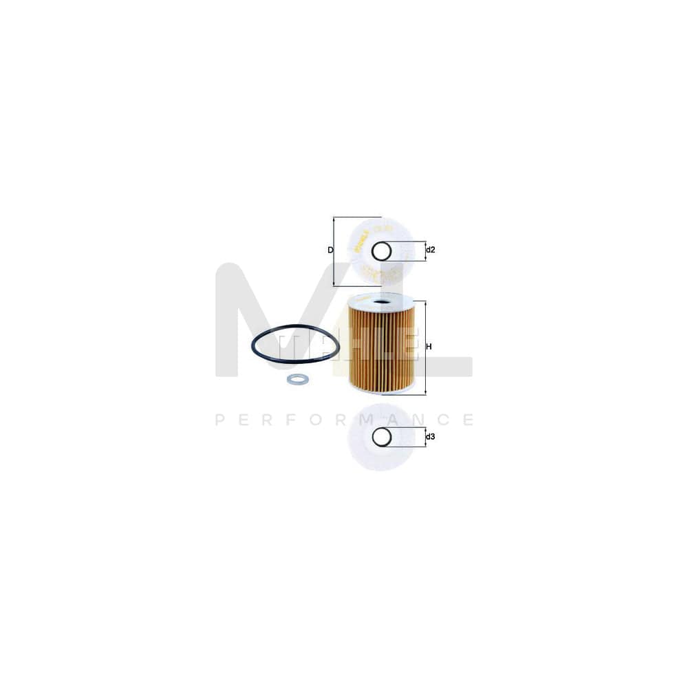 MAHLE ORIGINAL OX 355D Oil Filter Filter Insert | Performance Parts DirectCar Parts
