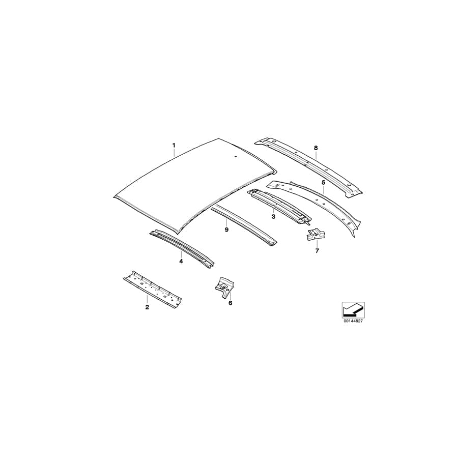 Genuine BMW 41007168954 E92 Right Upper Apron Reinforcement (Inc. 330xi, 335xi & 323i)