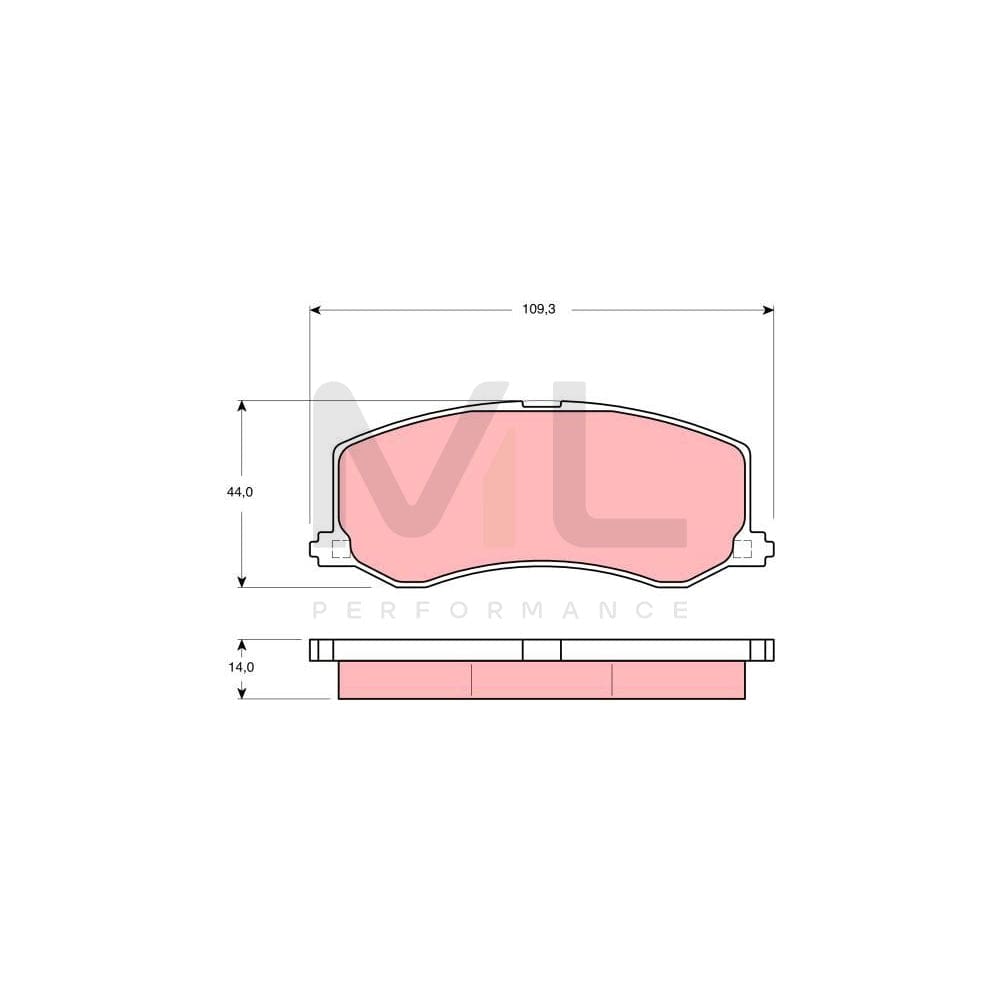 TRW Gdb3237 Brake Pad Set For Suzuki Swift Not Prepared For Wear Indicator | Performance Parts Direct Car Parts