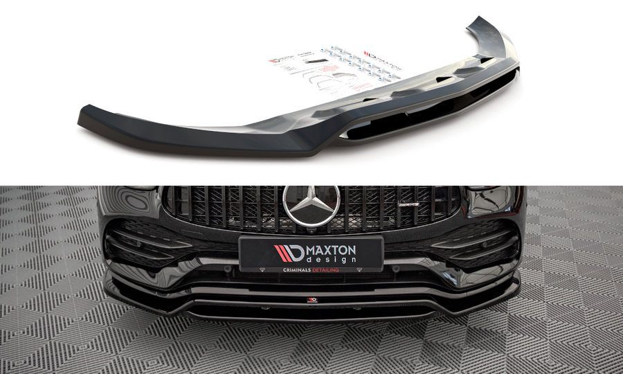 Maxton Design ME-GLC-C253F-AMGLINE-FD1T+FD1RT Front Splitter Mercedes Benz GLC-Class Coupe AMG-Line C253 (Facelift) |