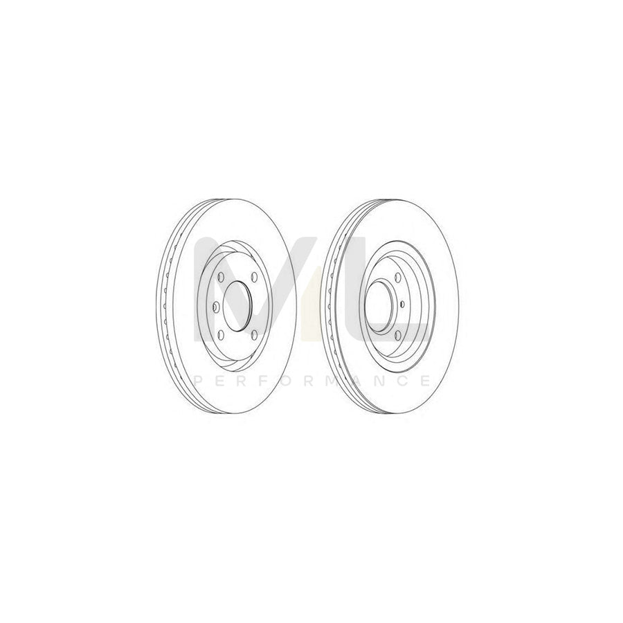 FERODO DDF1152C-1 Brake Disc Vented, Coated | Performance Parts Direct Car Parts