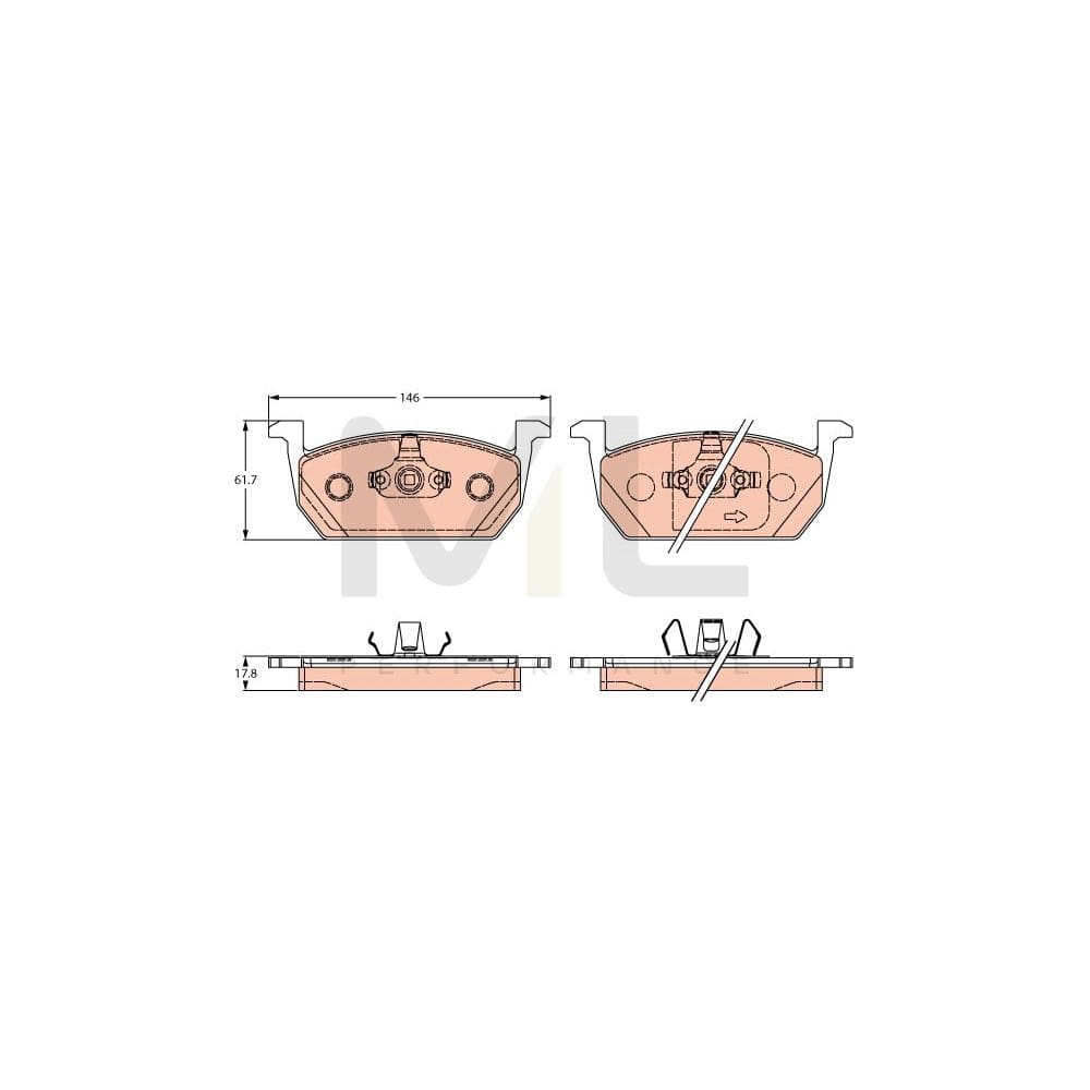 TRW Gdb2266 Brake Pad Set | Performance Parts Direct Car Parts