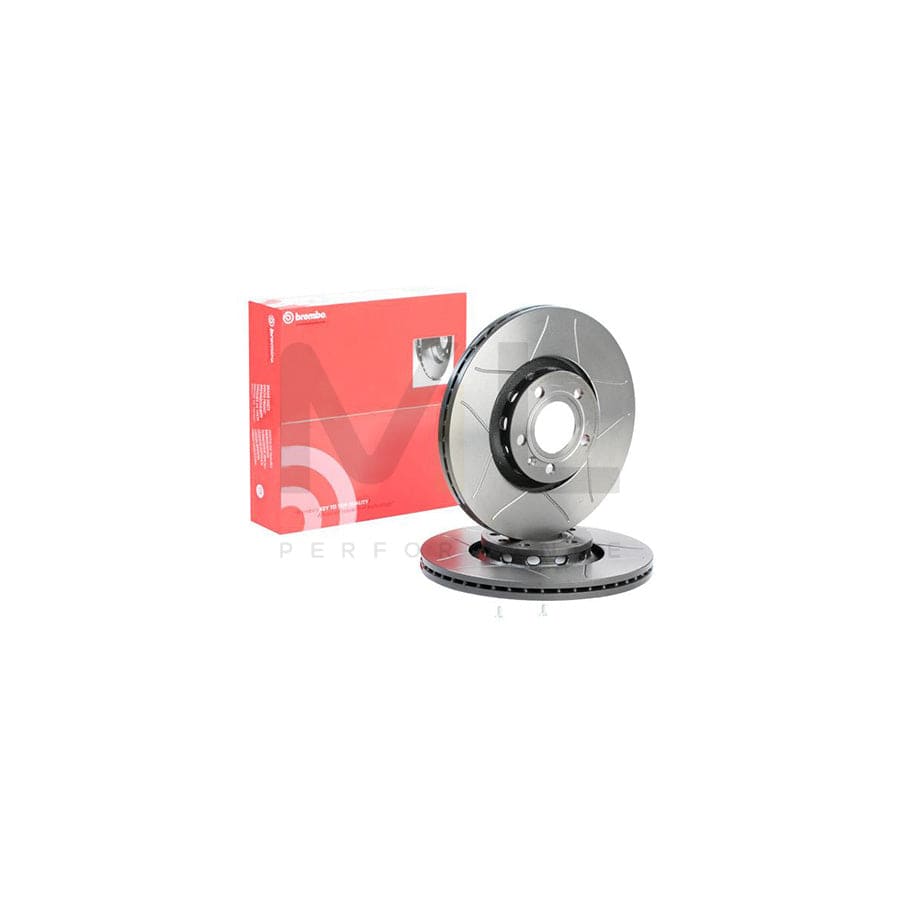 BREMBO MAX LINE 09.8690.75 Brake Disc Internally Vented, Slotted, Coated, High-carbon, with bolts/screws - 1 piece