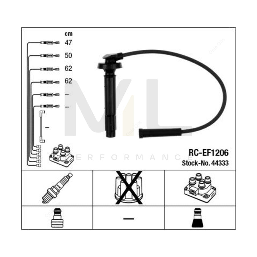 NGK Ignition Cable Kit RC-EF1206 (NGK44333)