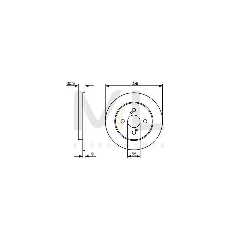 BOSCH 0 986 479 420 Brake Disc Solid, Oiled | Performance Parts Direct Car Parts