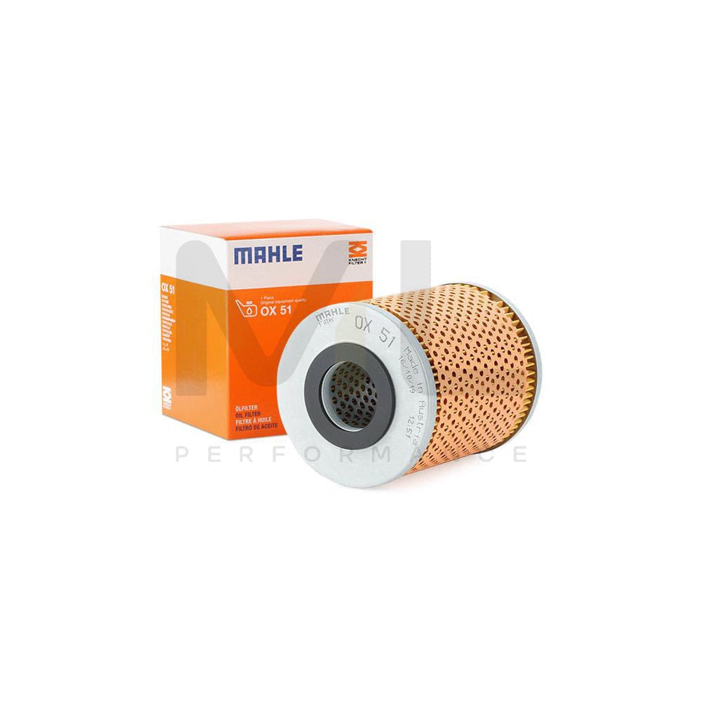MAHLE ORIGINAL OX 51 Oil Filter Filter Insert | Performance Parts DirectCar Parts