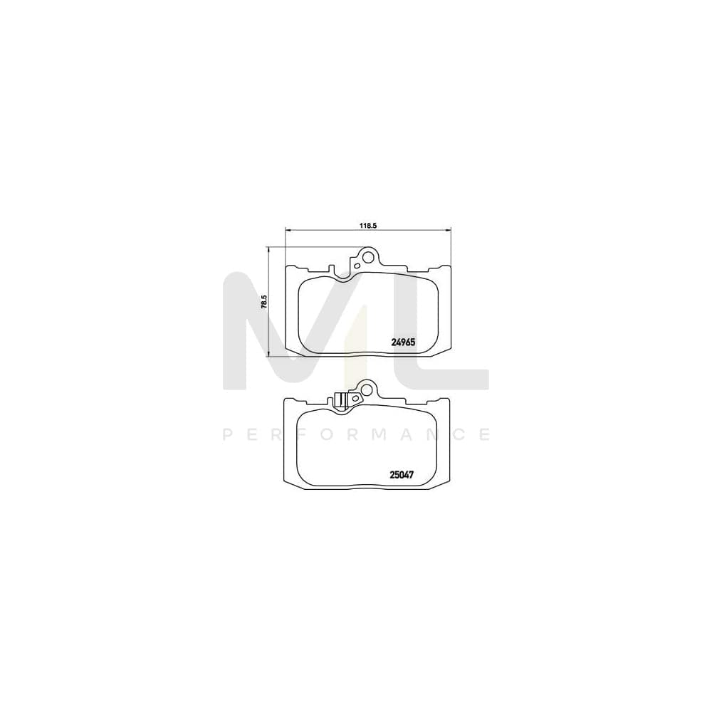 Brembo P 83 131 Brake Pad Set With Acoustic Wear Warning