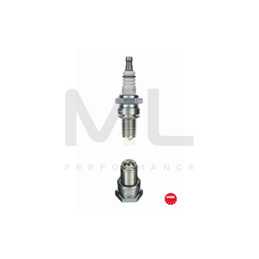 NGK BR9ECM (3252) - Standard Spark Plug / Sparkplug - Angled Ground Electrode
