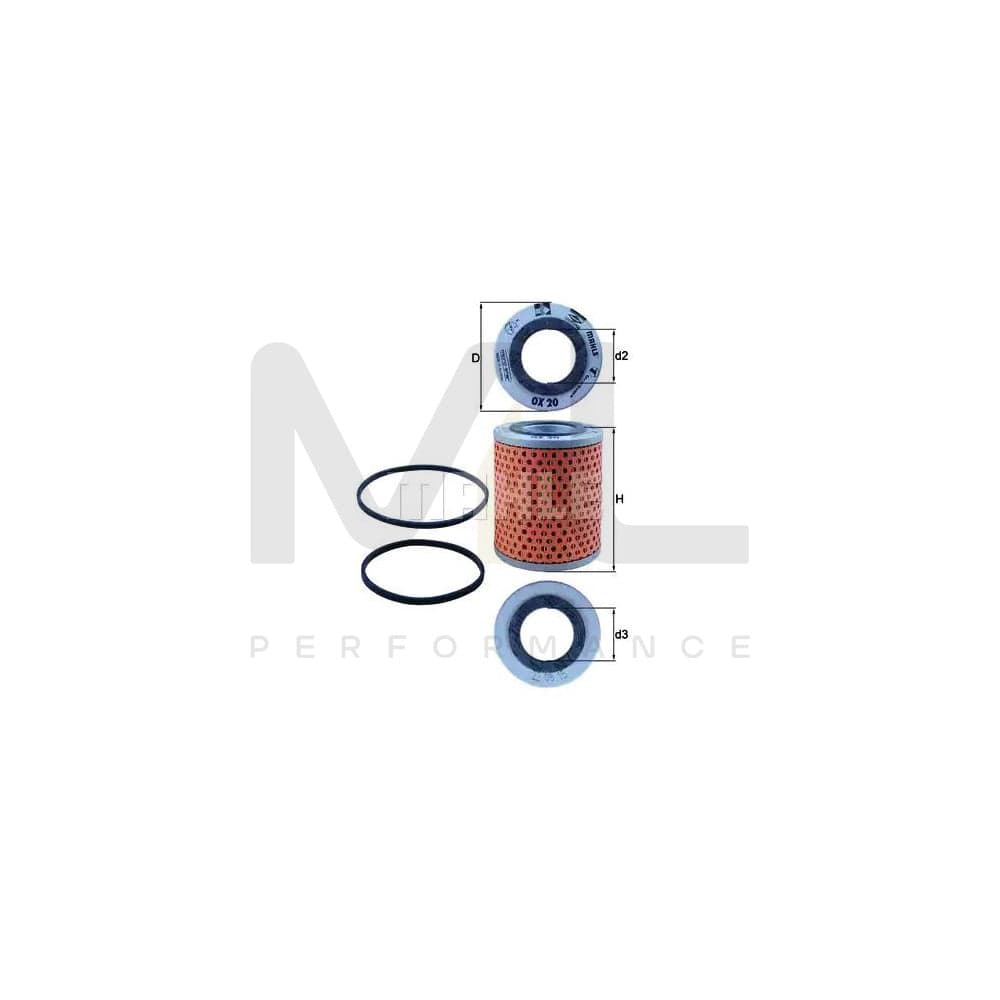MAHLE ORIGINAL OX 20 Oil Filter | Performance Parts DirectCar Parts