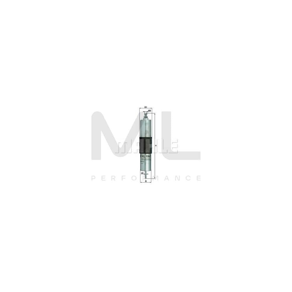 MAHLE ORIGINAL KL 189 Fuel filter In-Line Filter | Performance Parts DirectCar Parts