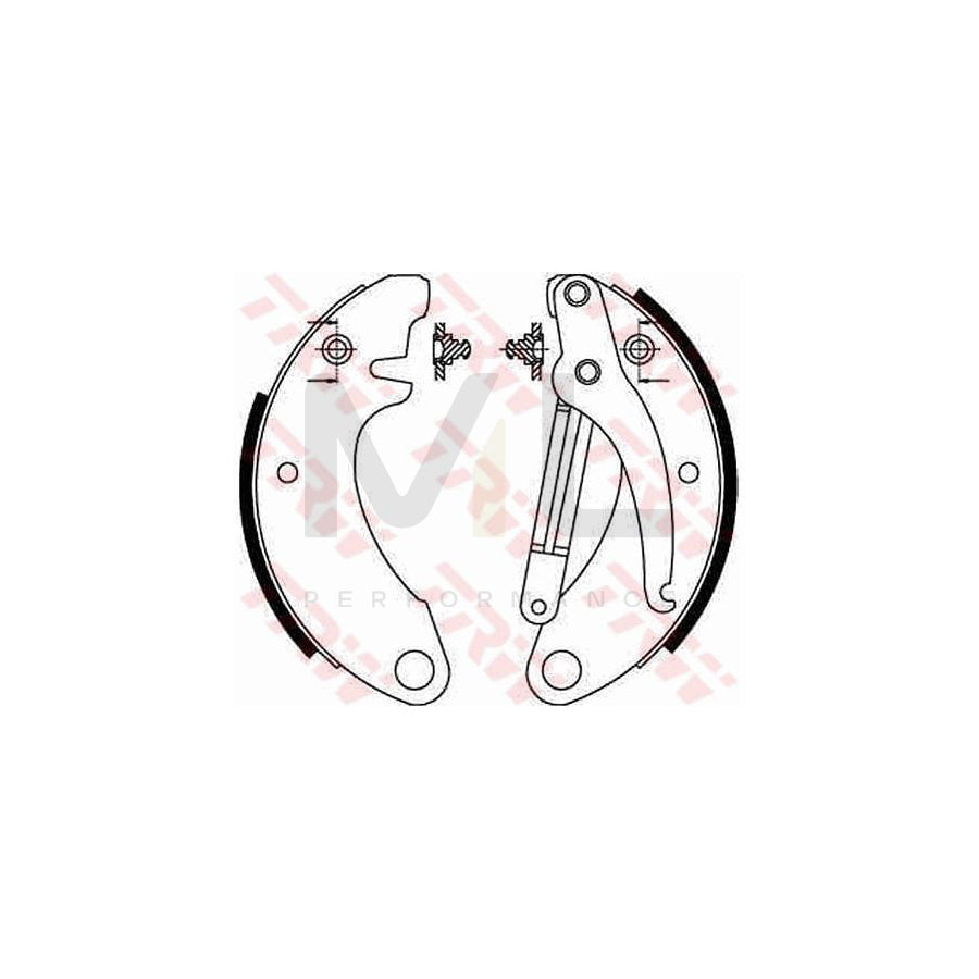 TRW GS8052 Brake Shoe Set | Performance Parts Direct Car Parts