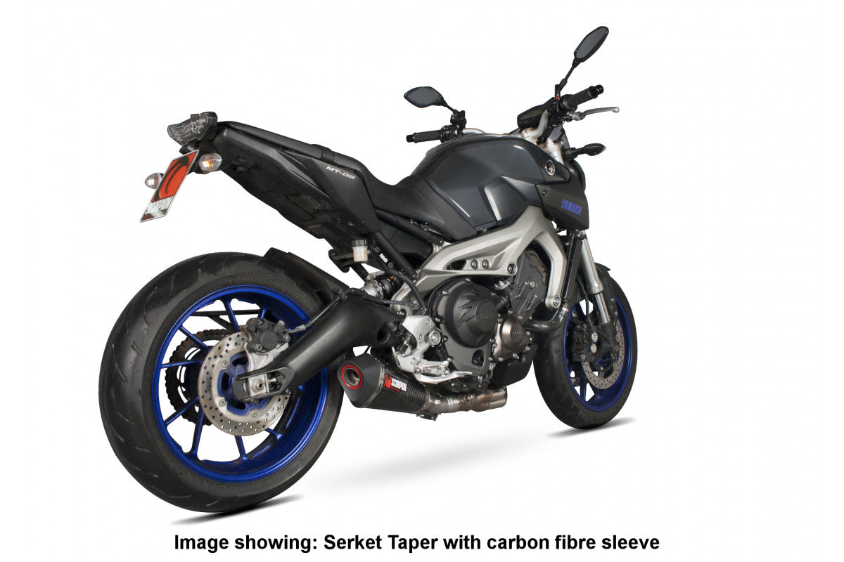 Scorpion RYA93TEO Yamaha Serket Taper Slip-On Exhaust - Titanium Sleeve (MT-09 / MT-09 SP)