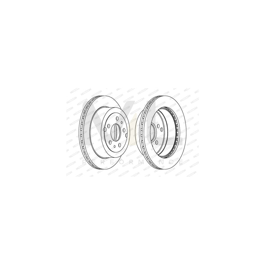 FERODO PREMIER DDF581 Brake Disc Vented, without bolts/screws | Performance Parts Direct Car Parts