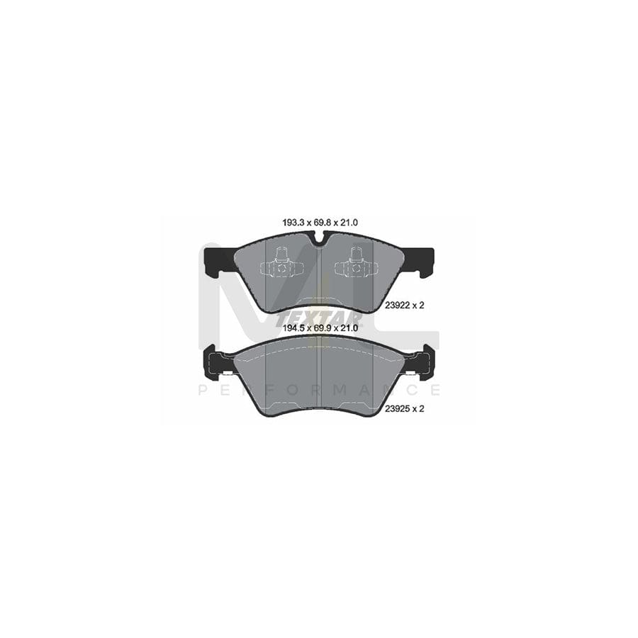 TEXTAR epad 2392281 Brake pad set prepared for wear indicator | Performance Parts Direct Car Parts