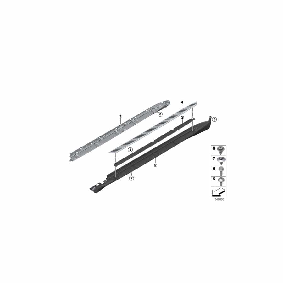 Genuine BMW 51777294383 F15 Support, Rocker Panel, Lft Running Board (Inc. X5)