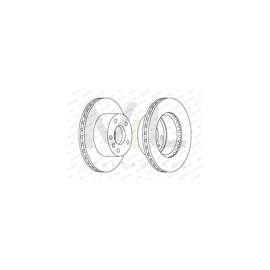 FERODO PREMIER DDF1643 Brake Disc for LDV MAXUS Vented, without bolts/screws | Performance Parts Direct Car Parts